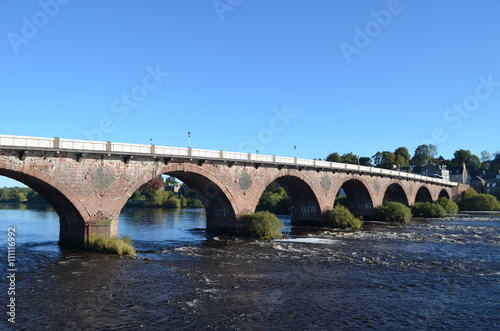Arches of Perth bridge spanning the river Tay, Perth, Scotland