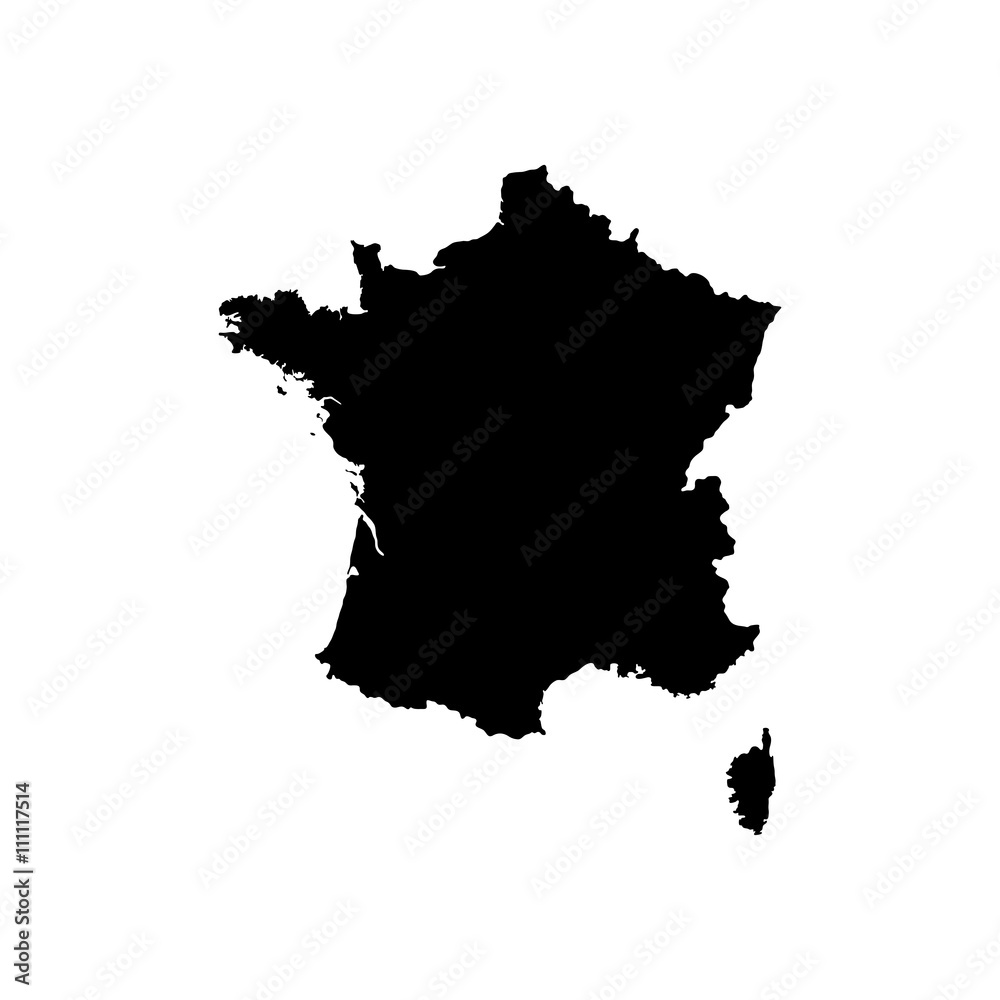 Map of France highly detailed