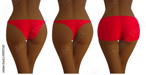 African American woman in briefs