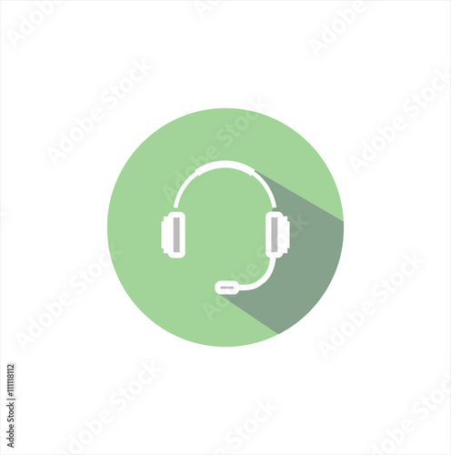  illustration headphones icon. vector