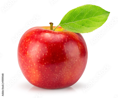 red apple isolated on the white background