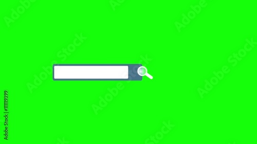 magnifying glass with browser internet search window and place for your web site text 4k animation