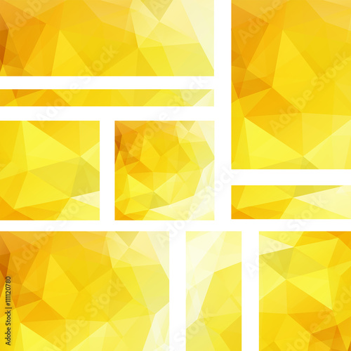 Set abstract polygonal background for site brochure, banner.