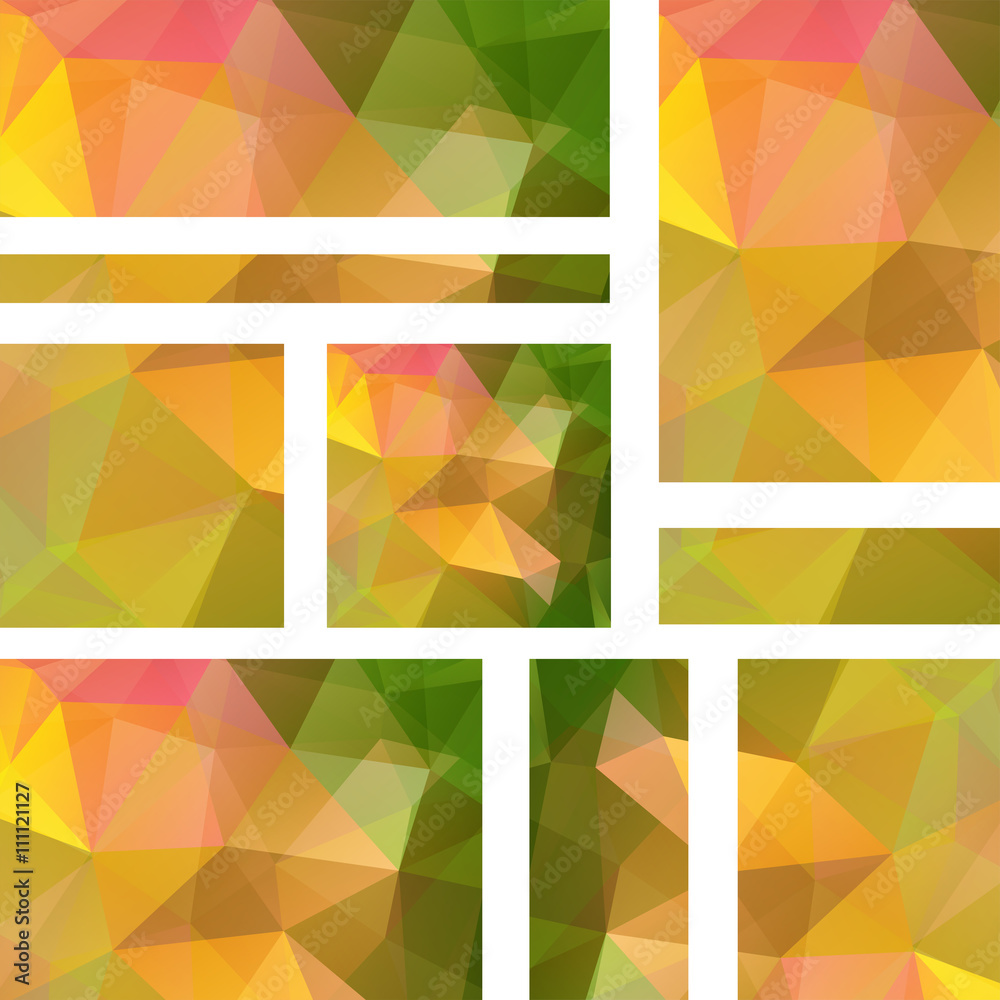 Background made of triangles. Square composition with geometric background