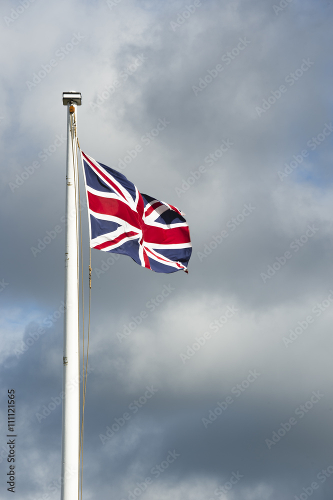 waving british flag