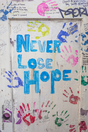 words of never lose hope on board