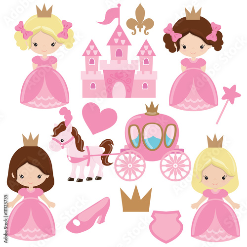 Cute princess vector illustration  