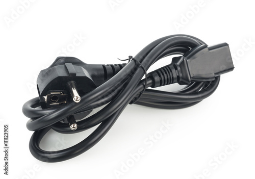 PC power cord: 3-pin receptacle socket