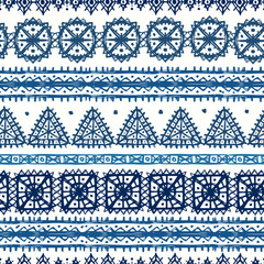 Handdoek met foto Boho stijl patronen Tribal art ethnic boho seamless pattern   © nataleana
