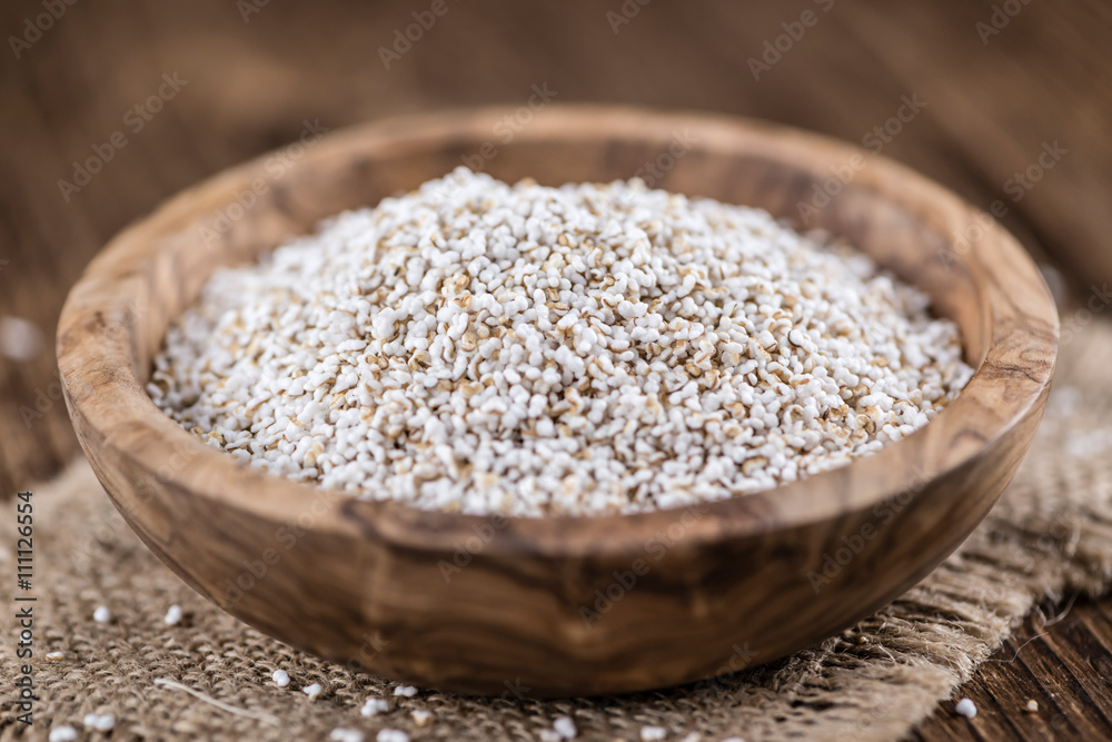 Portion of puffed Amaranth (selective focus) Portion of puffed Amaranth (selective focus)