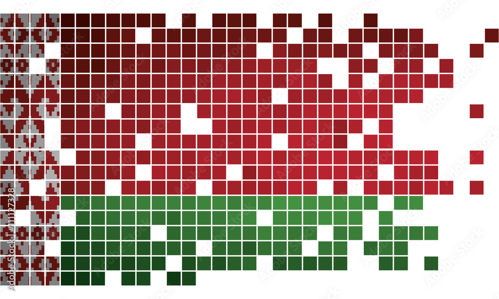Fototapeta premium Mosaic flag of Belarus