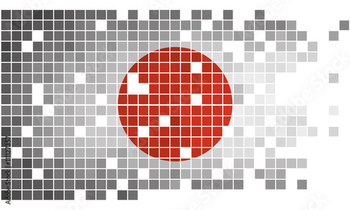 Mosaic flag of Japan