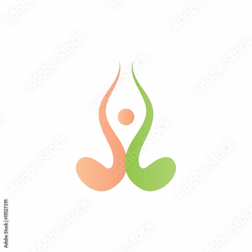 Yoga Care Logo Icon Vector