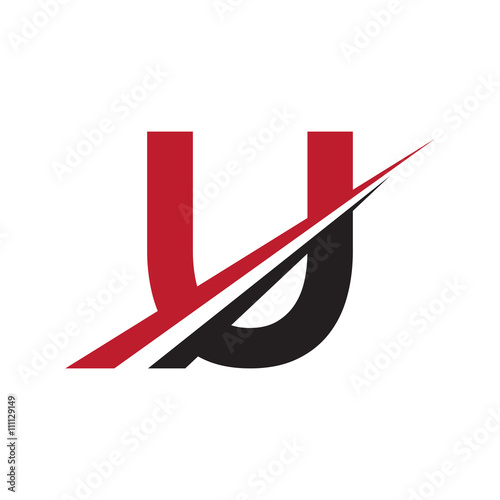 initial letter logo swoosh u