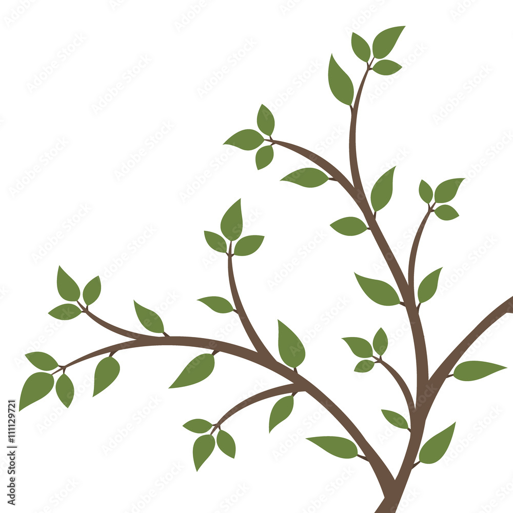 Abstract illustration - silhouette of a young tree Abstract illustration - silhouette of a young tree