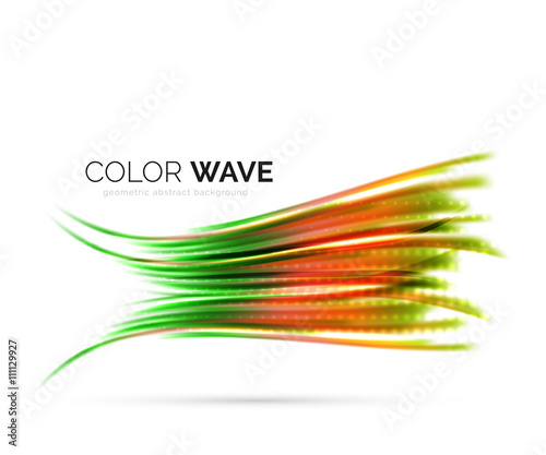 Wallpaper Mural Glossy wave isolated on white background  Torontodigital.ca