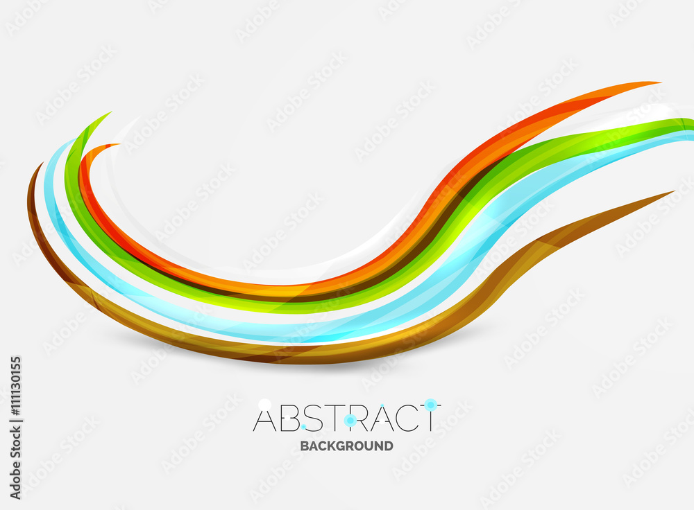 Rainbow color lines on white. Identity wave element Rainbow color lines on white. Identity wave element