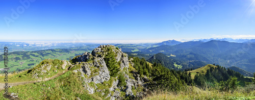 Blick vom Grünten ins östliche Allgäu