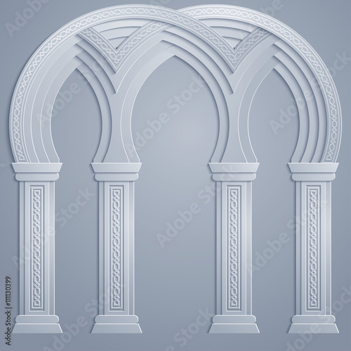 Vector isalmic mosque design background