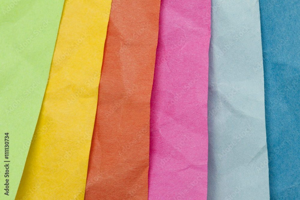 assorted colored papers