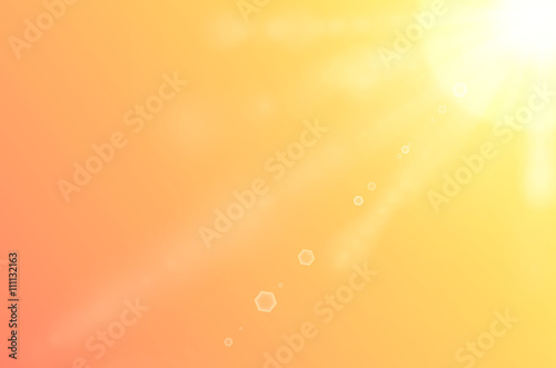 Sunset sky with sun light abstract background.