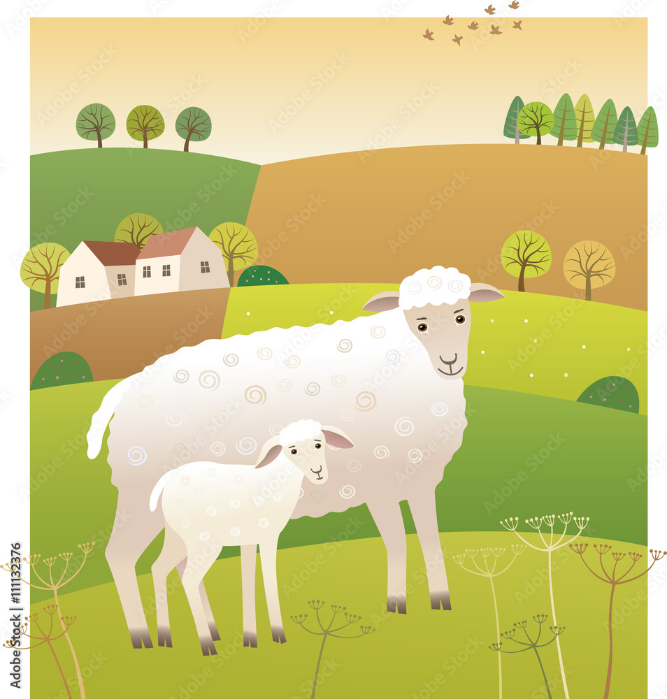 Sheep with lamb Sheep with lamb