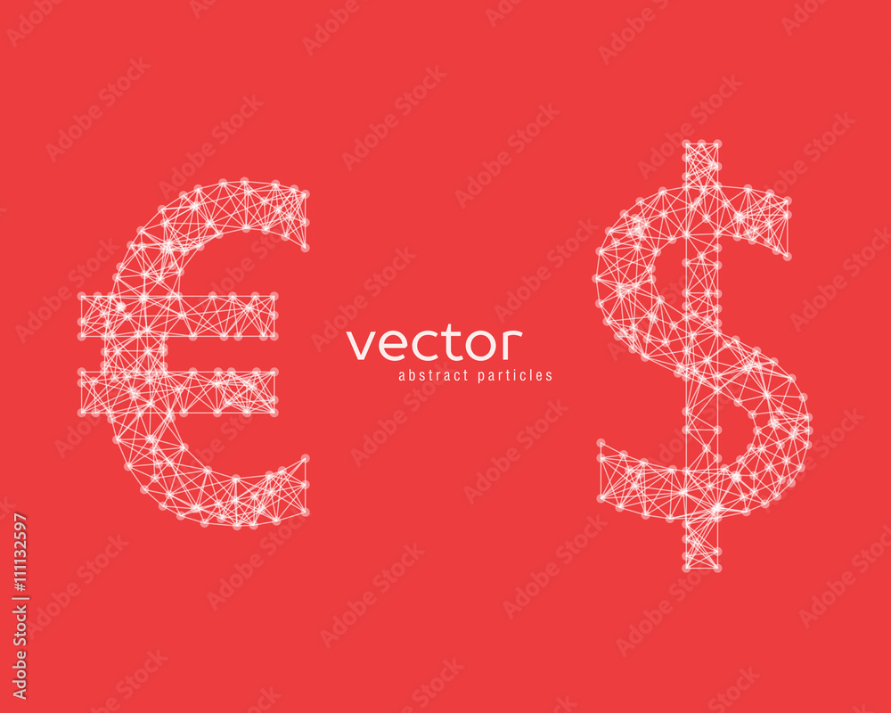 Illustration of euro and dollar sign Illustration of euro and dollar sign