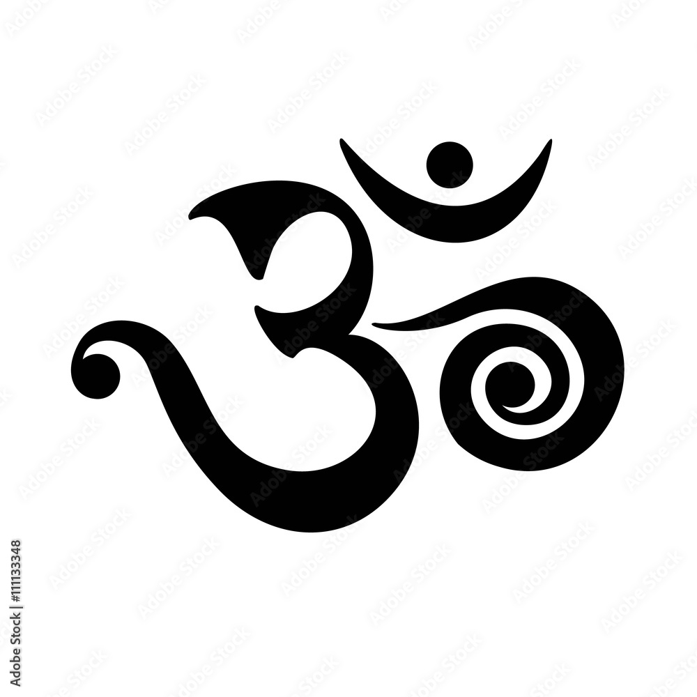 Om Mantra - the sound of life, buddhism, spiritual symbol, yoga, meditation - obrazy, fototapety, plakaty 
