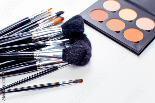 Fotografie Decorative cosmetics isolated over white background