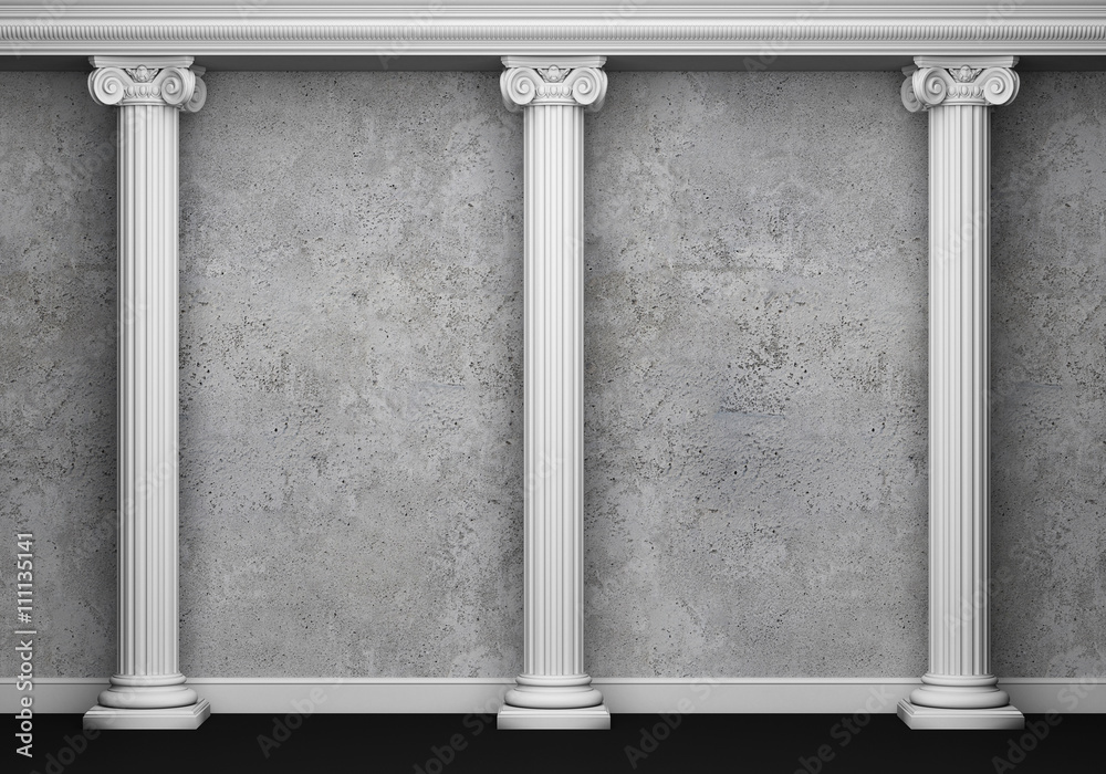 Fototapeta premium Classic interior with column. 3d rendering