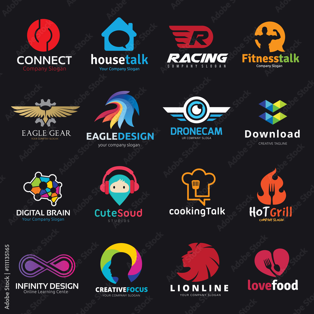 Logo set,Logo collection,creative logo set,vector logo template Stock ...