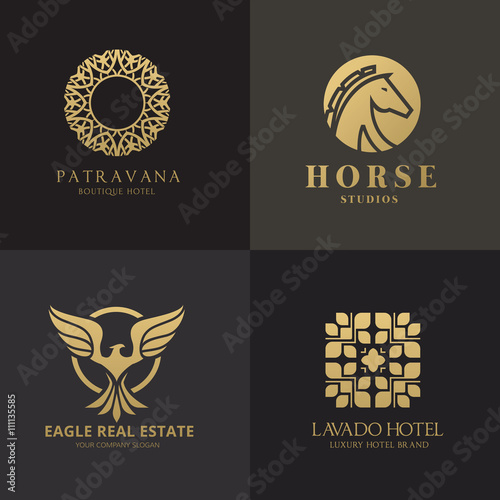 Luxury logo set,Best selected collection,Hotel logo,crest logo set,boutique logo,fashion logo, premium logo design.Vector logo Template © TWINS DESIGN STUDIO