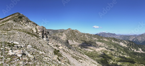 Circuit of the closed of the collar of Barrat, park of Mercantour, department of Alpes-Maritimes, France photo