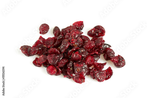 dried cranberry isolated on white