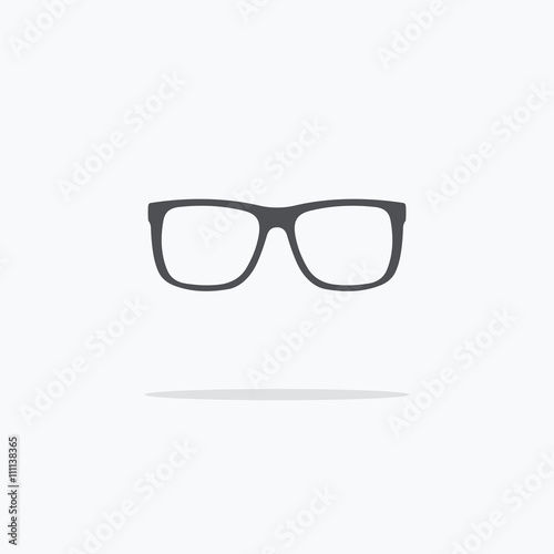 Rim glasses. Icon spectacles. Vector illustration on light backg