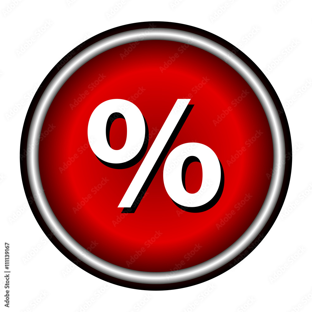 Percent icon. Internet button on white background. Percent icon. Internet button on white background.