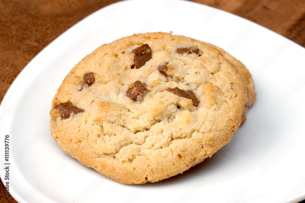 Milk chocolate macadamia, Chocolate chunk crispy cookies.