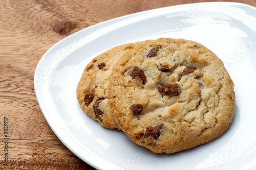 Milk chocolate macadamia, Chocolate chunk crispy cookies.