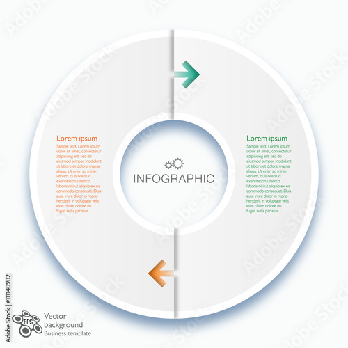 Infographics Vector Arrow Buttons, 2-Step Process