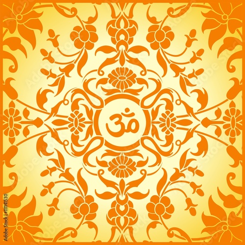 aum syllable, paisley design ,Hinduism, India