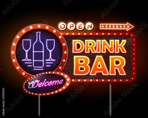 Drink bar Neon sign