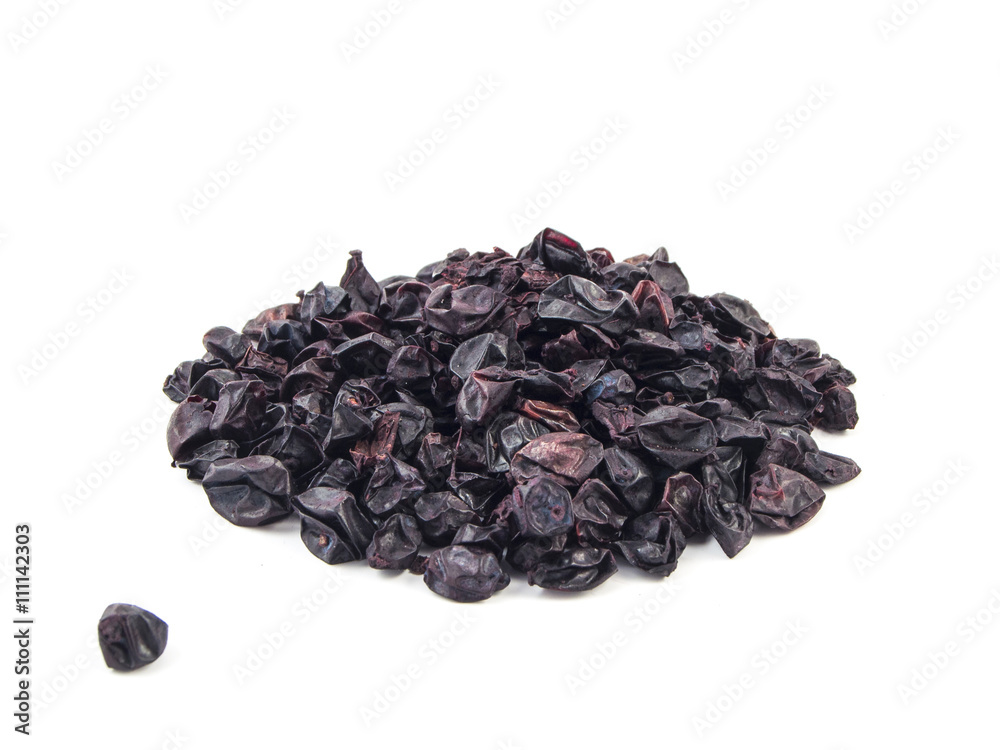 Dried barberry berries on white background Dried barberry berries on white background