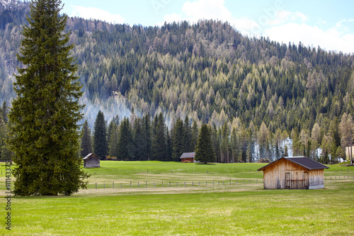 The green hills of Alps, french mountains at summer