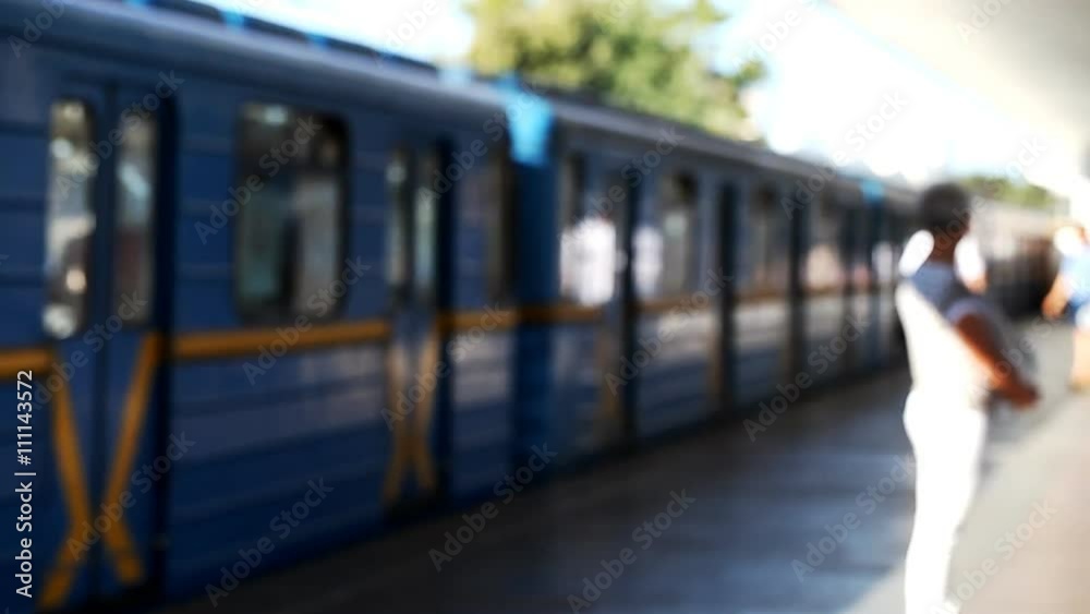 Traffic movement in the subway, blurred background  /  Traffic movement in the subway, blurred abstract background