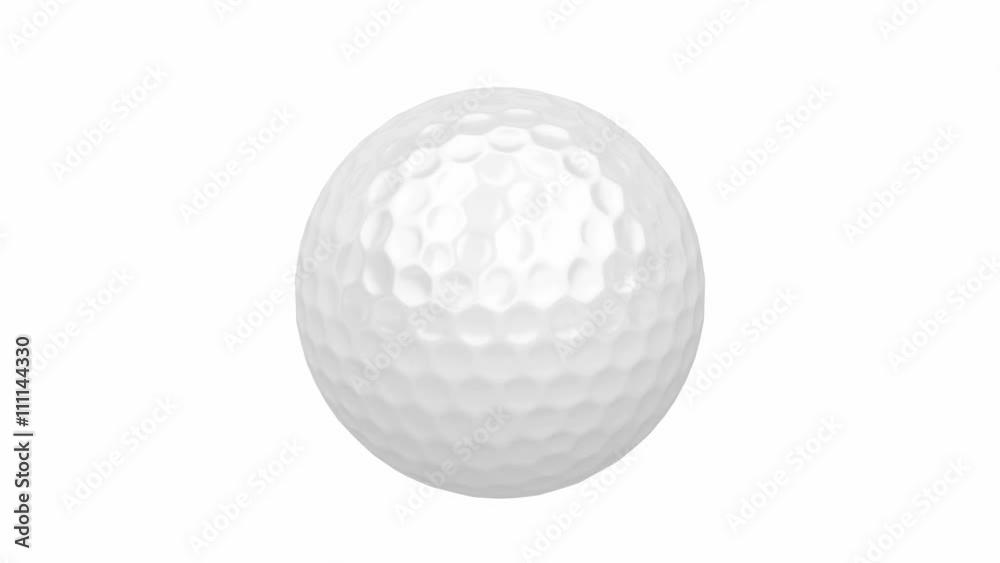Golf ball spin on white background Golf ball spin on white background