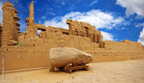 Anscient Temple of Karnak in Luxor - Ruined Thebes Egypt photo