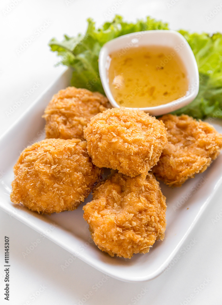deep-fried shrimp cakes