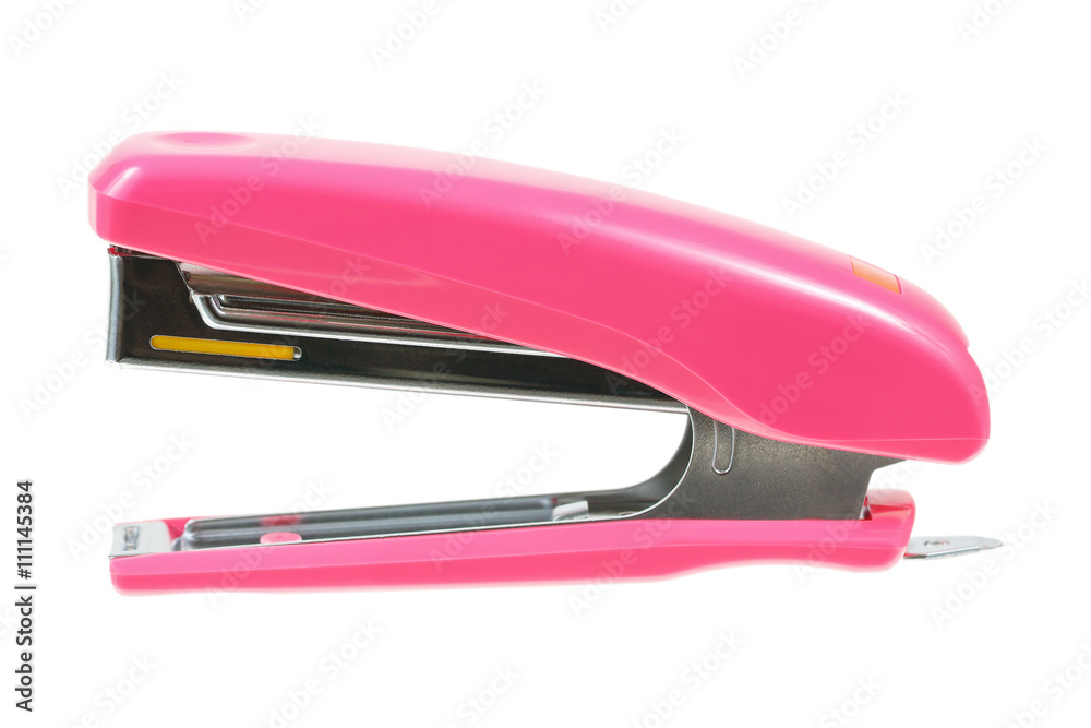 Pink stapler isolated on white Pink stapler isolated on white