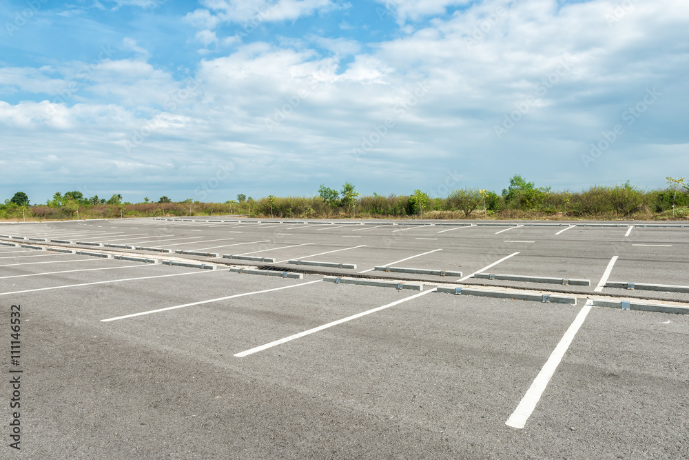 Empty parking lot