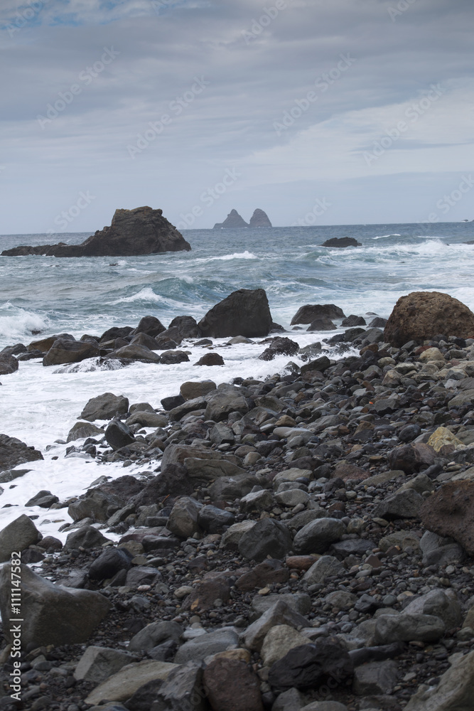 Rocks on coast of Benijo